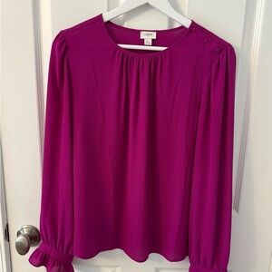 J. Crew Vibrant Magenta Blouse